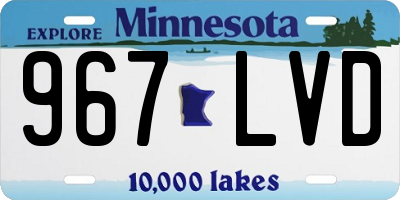 MN license plate 967LVD
