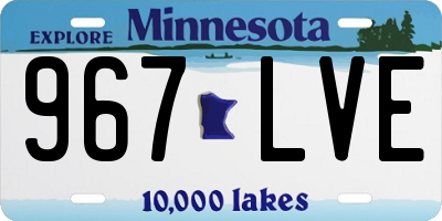 MN license plate 967LVE