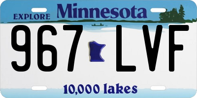 MN license plate 967LVF