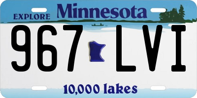 MN license plate 967LVI
