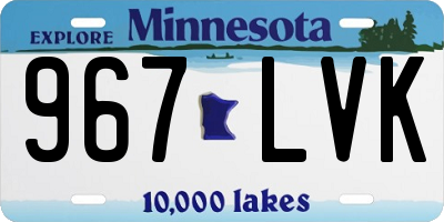 MN license plate 967LVK