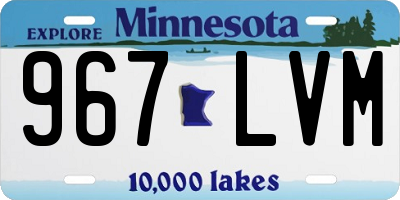 MN license plate 967LVM