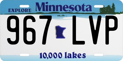 MN license plate 967LVP