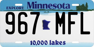 MN license plate 967MFL