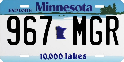 MN license plate 967MGR