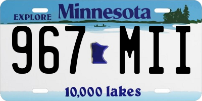 MN license plate 967MII