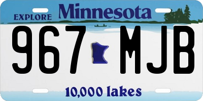 MN license plate 967MJB