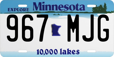 MN license plate 967MJG