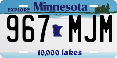 MN license plate 967MJM