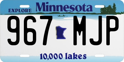 MN license plate 967MJP