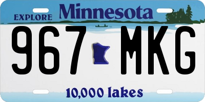 MN license plate 967MKG