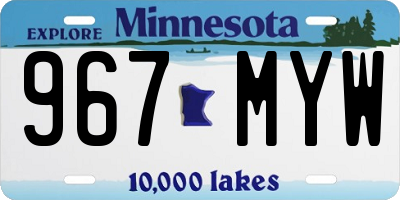 MN license plate 967MYW