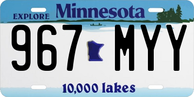 MN license plate 967MYY