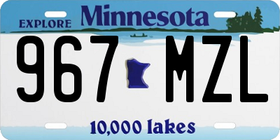 MN license plate 967MZL