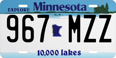 MN license plate 967MZZ