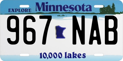 MN license plate 967NAB