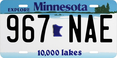 MN license plate 967NAE
