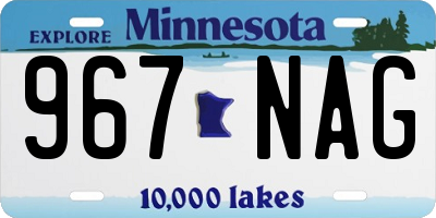 MN license plate 967NAG