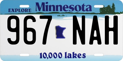 MN license plate 967NAH