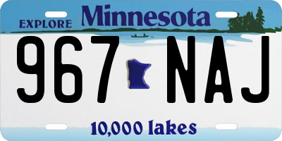 MN license plate 967NAJ