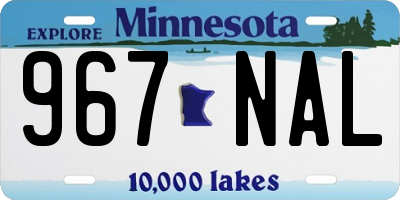 MN license plate 967NAL