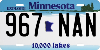 MN license plate 967NAN