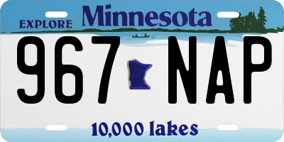 MN license plate 967NAP