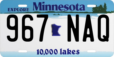 MN license plate 967NAQ