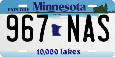 MN license plate 967NAS