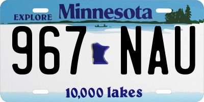 MN license plate 967NAU