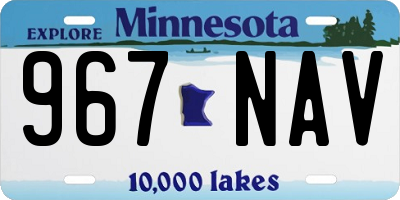 MN license plate 967NAV