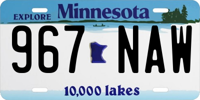 MN license plate 967NAW