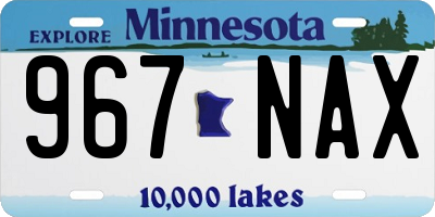 MN license plate 967NAX