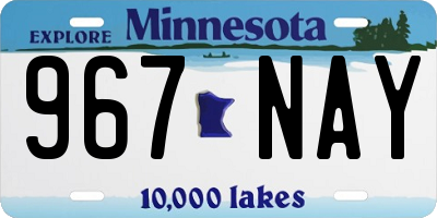 MN license plate 967NAY