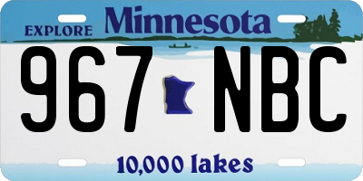 MN license plate 967NBC
