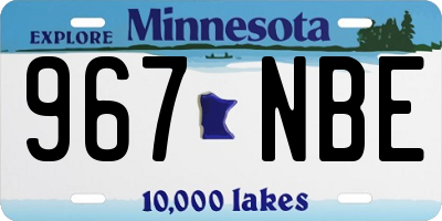 MN license plate 967NBE