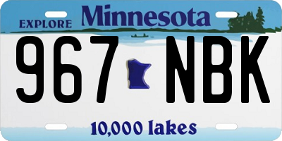 MN license plate 967NBK