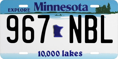 MN license plate 967NBL