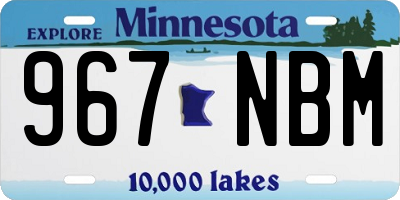 MN license plate 967NBM