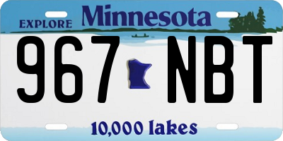 MN license plate 967NBT