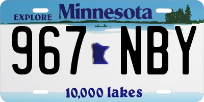 MN license plate 967NBY