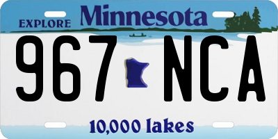 MN license plate 967NCA