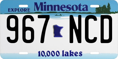 MN license plate 967NCD