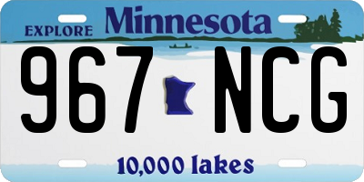 MN license plate 967NCG