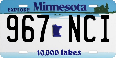 MN license plate 967NCI