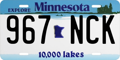 MN license plate 967NCK