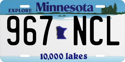 MN license plate 967NCL