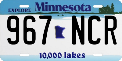 MN license plate 967NCR