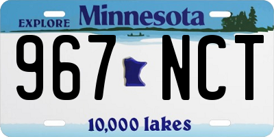 MN license plate 967NCT