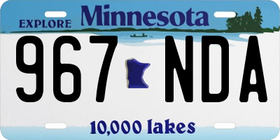 MN license plate 967NDA